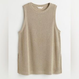 H&M Tan Knit Tank Top and Knit Shorts Set